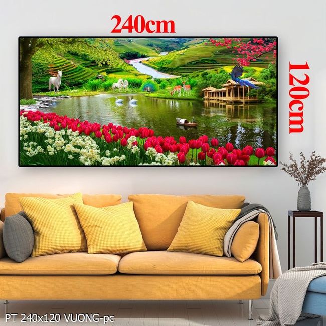 tranh phong thuy PT 240x120 VUONG